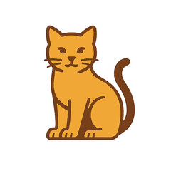 cat on a white background