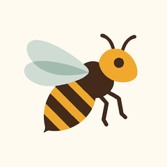 bee on white background