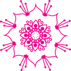 Intricate Mandala Design with Floral and Geometric Patterns – Detailed Symmetrical Ethnic Art, Boho Style Illustration for Meditation, Yoga, Spirituality, and Decorative Background Use madala eps 10 