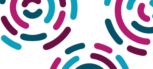 Abstract Retro Background with Colorful Circles, Groovy, Geometric Background, Bright Lines