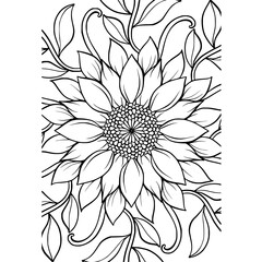 black and white flower