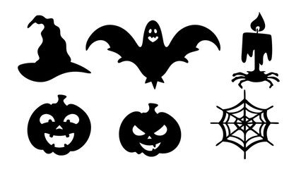 Obraz premium set of halloween icons