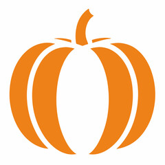Flat White Boer Pumpkin Silhouette icon on white background