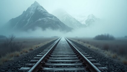 Fototapeta premium railway in the mountains