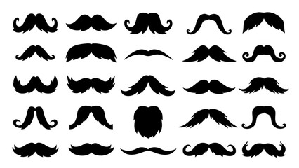 Set of mustache collection