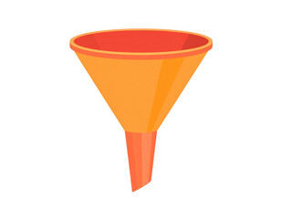 Orange funnel graphic