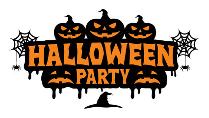 Halloween Party Typography Lettering