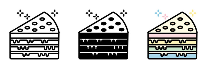 Rainbow Cake Slice is a vibrant layered dessert enjoyed for its colorful appearance and sweet taste.