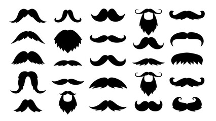 Set of mustache collection