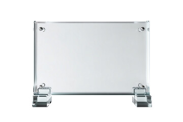 Crystal Clear Acrylic Photo Display Stand, Elegant and Modern Design Isolated on transparent background,  cutout