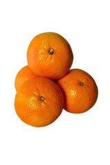 tangerines isolated on white background