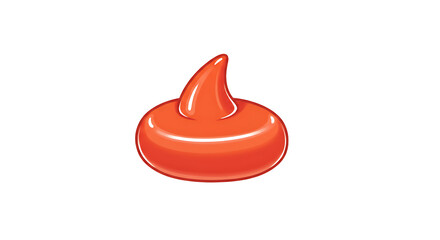 Red Ketchup Blob Cartoon