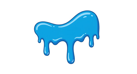 Blue Slime Drip Illustration