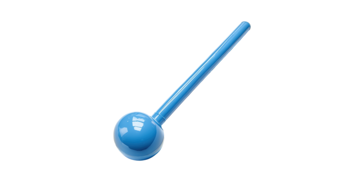 Blue Plastic Toilet Plunger. Essential Bathroom Cleaning Tool Isolated On Transparent Background