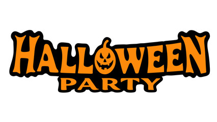 Halloween Party Typography Lettering