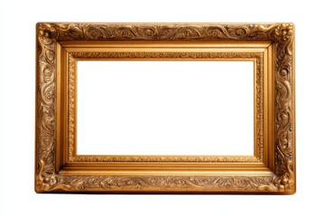 Ornate gold picture frame isolated on white.  Perfect for adding your artwork!