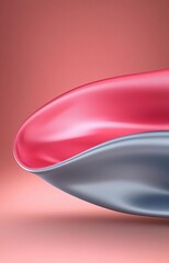 Abstract Pink and Blue Wavy Background 