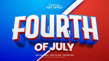Independence Day of America editable text effect