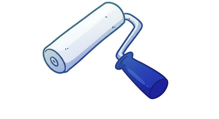 Paint roller with blue handle