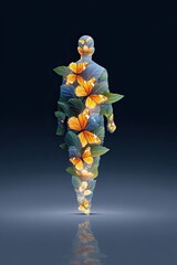 Embracing Change as a Leader silhouette showing a leader emerging from a cocoon stage into wings of growth.