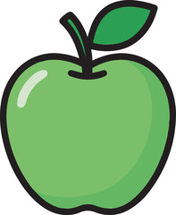 green apple vector illustration