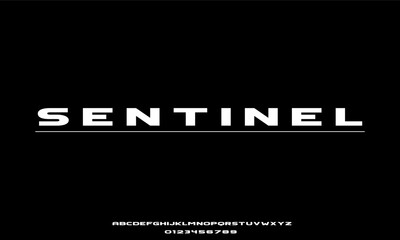 Modern Bold Font. Extended Font. Regular Italic Number Typography urban style alphabet fonts for fashion, sport, technology, digital, movie, logo design, vector illustration