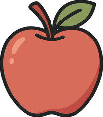 red apple vector illustration
