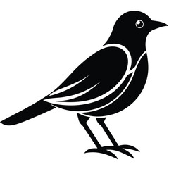 Creamsicle Bird Silhouette Vector Illustration