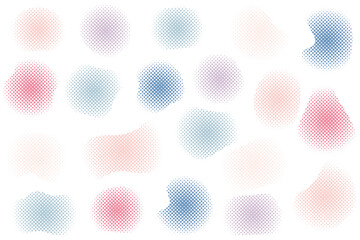 カラーハーフトーン　流体シェイプフレームセット　
Color halftone fluid shape frame set