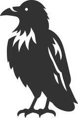 Black bird vector crow silhouette