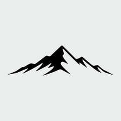 Hand drawing a mountain range silhouette vector