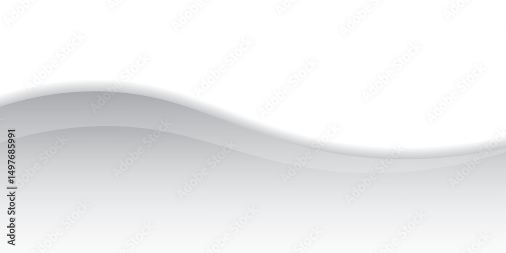 Poster vector gray line background curve element with white space for text and message design, overlapping 