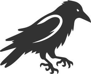 Black bird vector crow silhouette