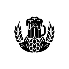 creative details beer glyph icon vector illustration 