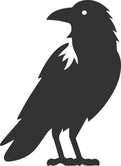 Black bird vector crow silhouette