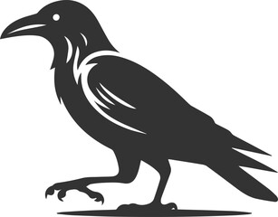 Black bird vector crow silhouette