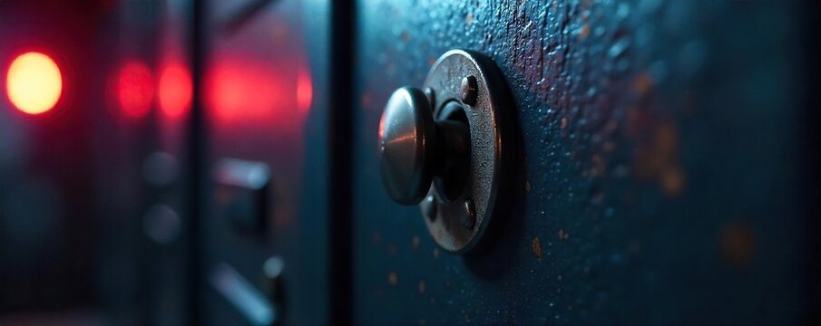 A close-up shot of a locked metal box with a keyhole, symbolizing the secure storage of confidential information and protected digital assets ,  confidential information,  secure access,  mystery