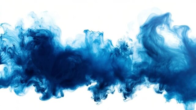 Ethereal Blue Abstract: An enchanting display of deep, swirling blue smoke creates a captivating ethereal aesthetic, perfect for adding a touch of artistic mystery and visual interest.