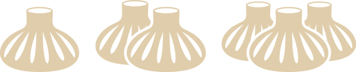 Khinkali logo. Isolated khinkali on white background