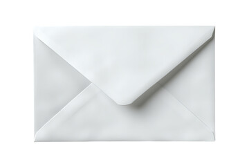 A Plain White Envelope Ready for Mailing or Delivery Isolated on transparent background,  cutout