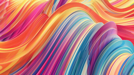 Naklejka premium Colorful wavy background with paper cut style. background or wallpaper