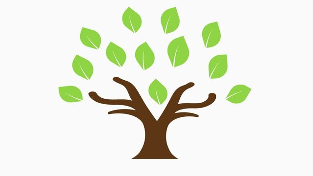 tree icon animation illustration