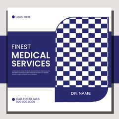 Medical Design ,Health care Design, Medical social midea post design.A clean and professional medical social media post template 