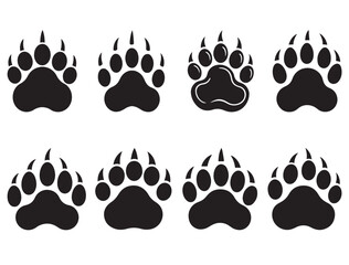 Fototapeta premium BEAR PAW SILHOUETTE