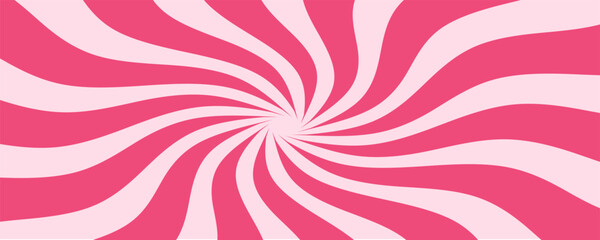 Swirling radial pattern background. Vector illustration for swirl design. Vortex starburst spiral twirl square. Helix rotation rays. Converging psychadelic scalable stripes. Fun sun light beams.