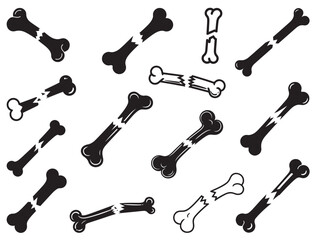 Naklejka premium BROKEN BONES SILHOUETTE.