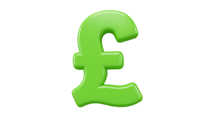 Green pound symbol illustration