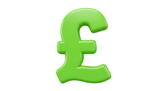 Green pound symbol illustration