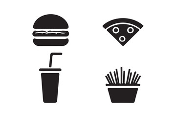 Fast Food Icons Vector Set