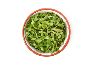 Fresh Green Herb in a Bowl Perfect for Culinary Use and Enhancing Dishes with Flavor